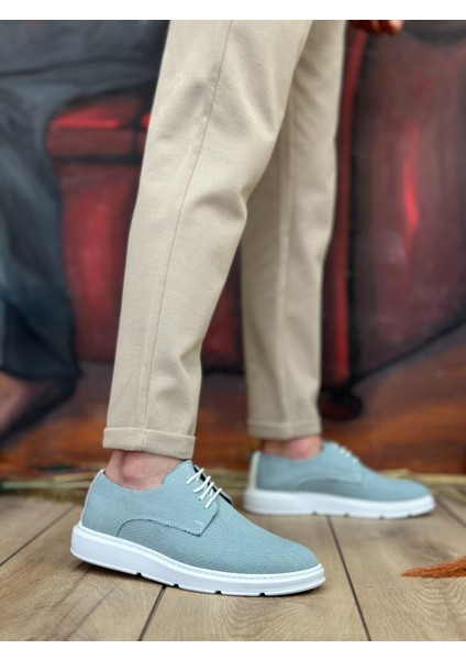 ET0003 Bağcıklı Klasik Spor Keten Turkuaz Yüksek Taban Casual Erkek Ayakkabı modelleri