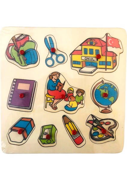Ahşap Puzzle Okulumuz 30X30CM