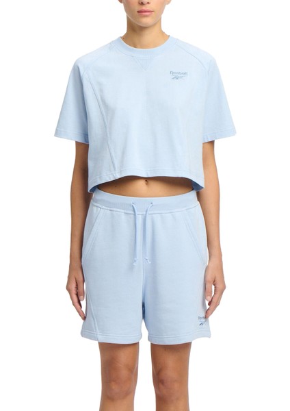 Icon Elements Tee Mavi Kadın Kısa Kol T-Shirt