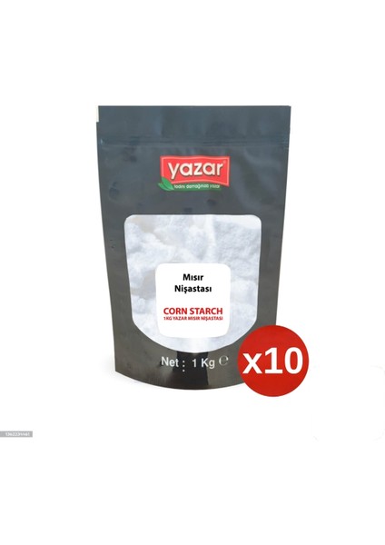 1 kg x 10 Paket Yazar Mısır Nişastası