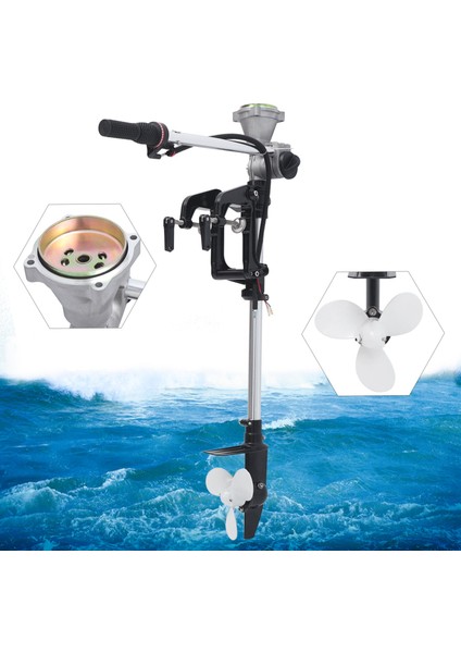 Benzinli Tekne Motorları Için Uzun Şaft Komple Set (Tüm Modellere Uyumlu)