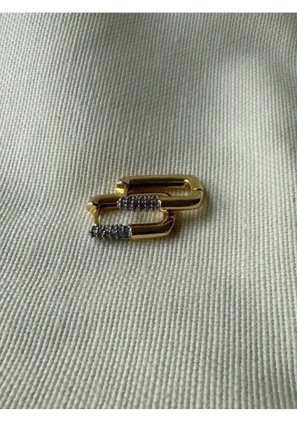 Taşlı Köşeli Minik Halka Küpe fırsatları