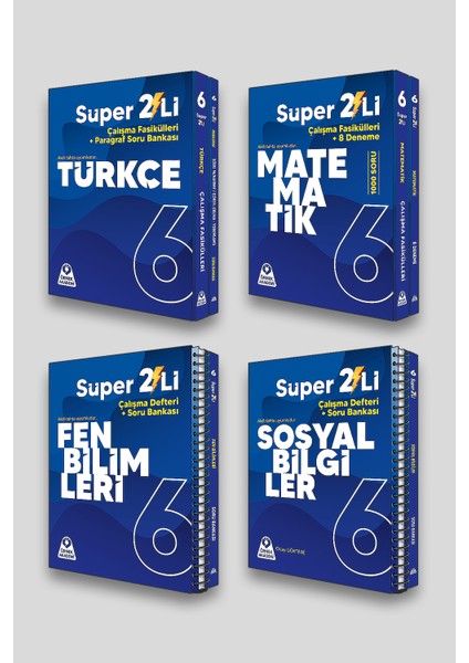 Örnek Akademi 6. Sınıf 4'lü Set (Matematik,fen,sosyal,türkçe)