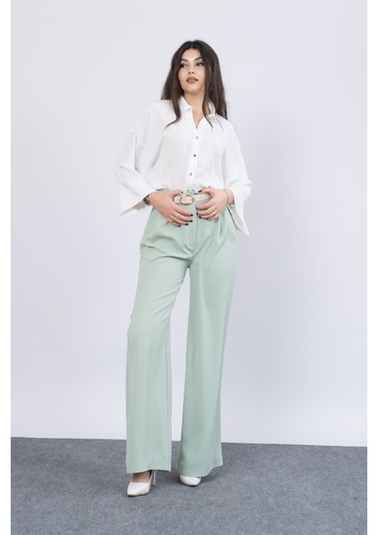 Plazzo Bol Kesim Cepli ve Kemerli Trend Pantolon 30216 modelleri