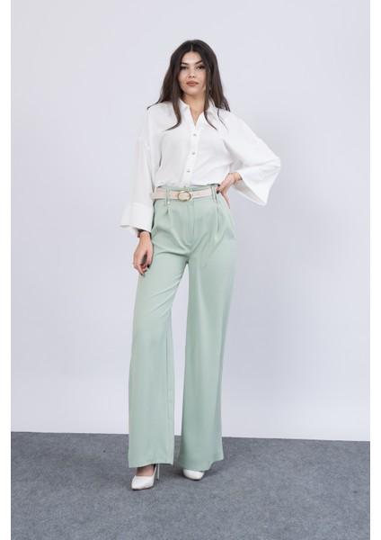 Plazzo Bol Kesim Cepli ve Kemerli Trend Pantolon 30216 fırsatları