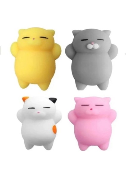 5 Adet Hayvan Sukuşi Sevimli Kedicik Stress Çocuk Okul Hediye Squishy Hayvan Oyuncak Tembel Kedi