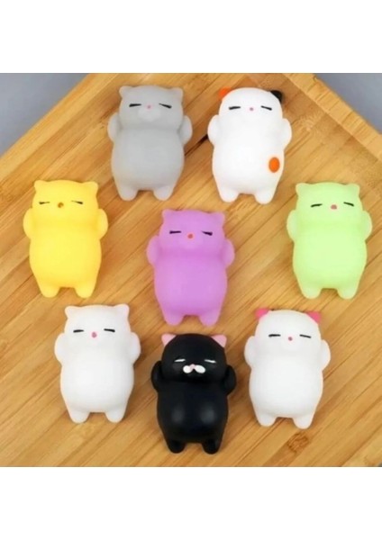 5 Adet Hayvan Sukuşi Sevimli Kedicik Stress Çocuk Okul Hediye Squishy Hayvan Oyuncak Tembel Kedi