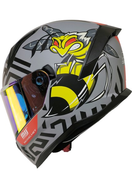 M-910 Mat Bee Güneş Vizörlü Kask