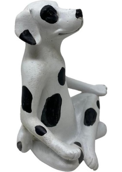 Yoga Dog 11,8X9X15CM Dekoratif Köpek Dalmaçyalı Oturmuş Meditasyon Poz Polyresin Heykel 1 Adet fırsatları