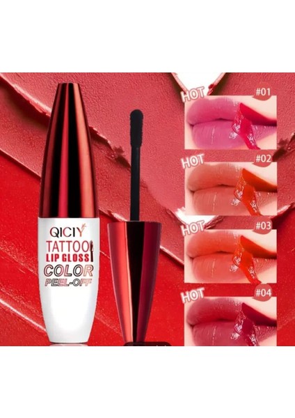 Qıcıy Tattoo Lip Gloss Soyulabilen Ruj
