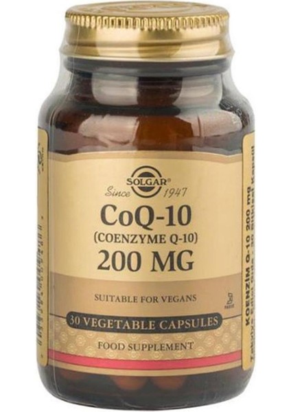 Coenzyme Q10 Koenzim Q10 Takviyesi 200 Mg 30 Kapsül