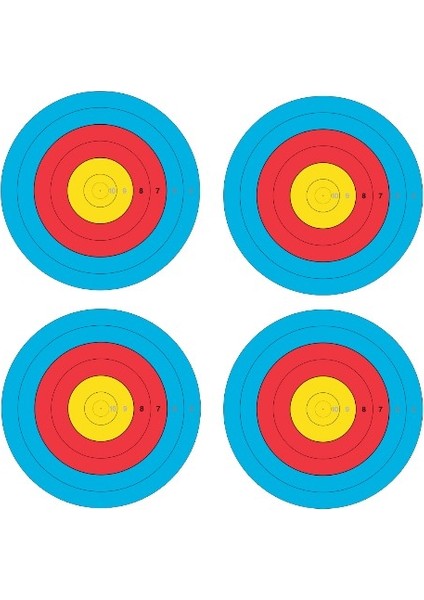Açık Hava 50 Metre Için Hedef Yüzü (Kağıdı) Fita 80CM-6 Halkalı - 4lü Pk -1060331