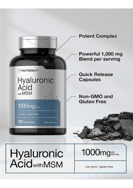 Horbäach Hyaluronic Acid With Msm 1000MG 120 Capsul.abd MENŞEI.3937