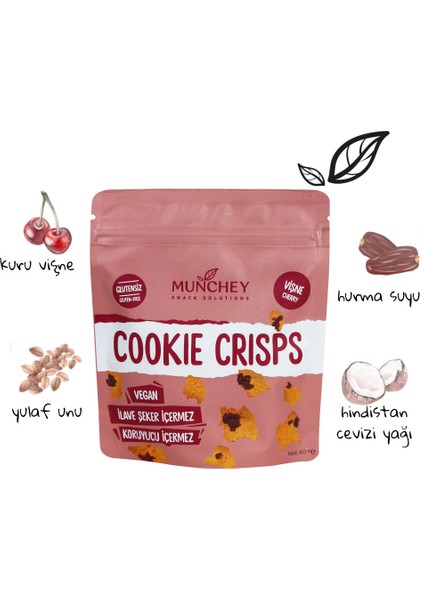 40 gr 6'lı Cookie Crisps Vişne