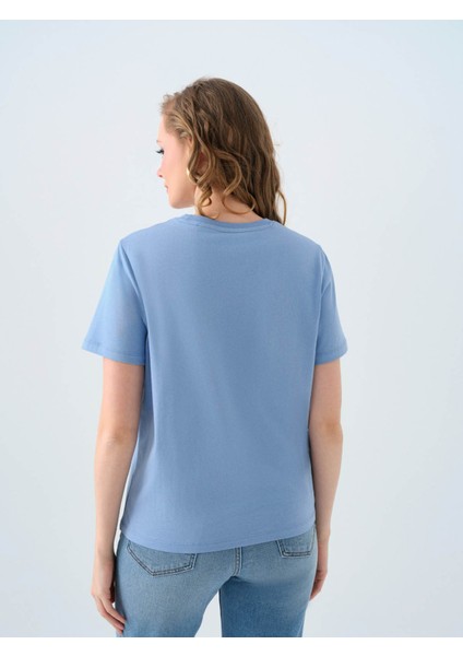 Açık Mavi Kadın T-Shirt LF2039154