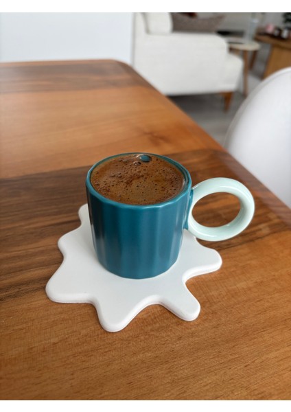 Dekoratif Beton Modern Tasarım Saksı ve Bardak Altlığı 4'lü Avantaj Paket modelleri
