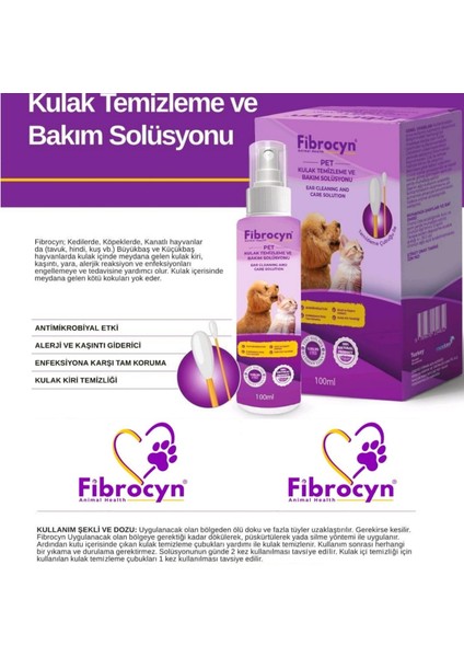 Animal Health Kedi Köpek Kulak Temizleme Solüsyonu 100 ml