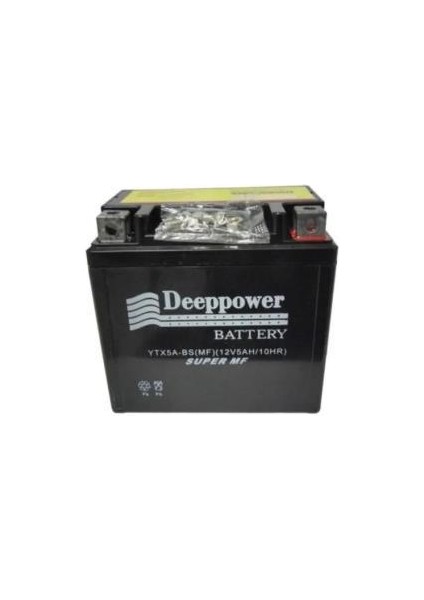 12 Volt 5 Amper Motosiklet Aküsü Küçük Kasa Deeppower