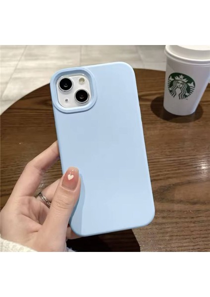 Apple Iphone 13/14 Uyumlu Kılıf Yumuşak Silikon Içi Kadife Lansman Kapak .
