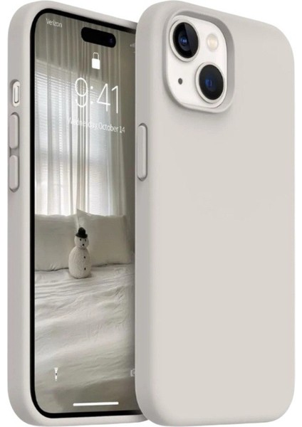Apple Iphone 13/14 Uyumlu Kılıf Yumuşak Silikon Içi Kadife Lansman Kapak .