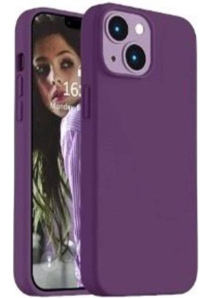 Apple Iphone 13/14 Uyumlu Kılıf Yumuşak Silikon Içi Kadife Lansman Kapak .