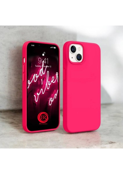 Apple Iphone 13/14 Uyumlu Kılıf Yumuşak Silikon Içi Kadife Lansman Kapak .