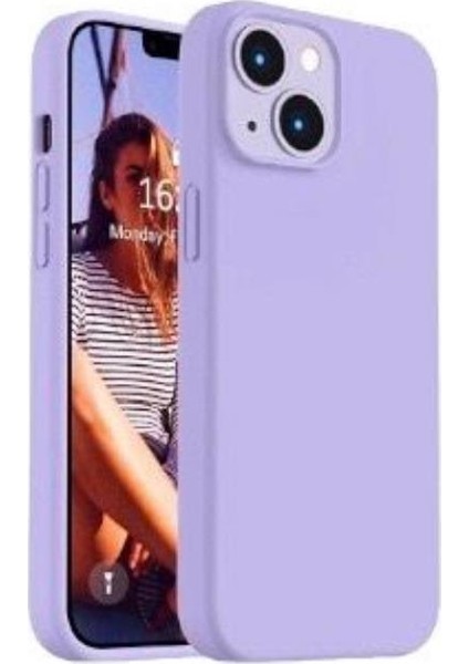 Apple Iphone 13/14 Uyumlu Kılıf Yumuşak Silikon Içi Kadife Lansman Kapak .