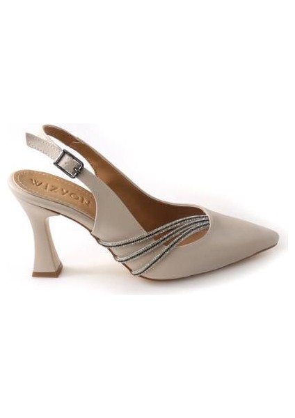 Wzy 02814 8,5 cm Topuklu Kadın Arkası Açık Stiletto Ayakkabı fiyatları