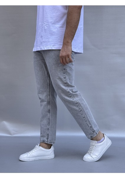 Açık Gri Yıkamalı Boyfriend Pantolon modelleri
