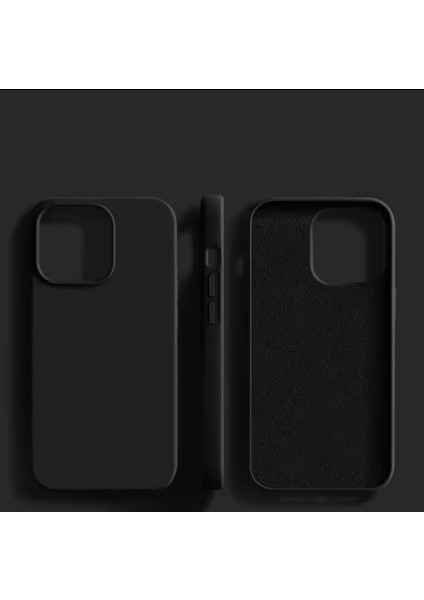 Apple iPhone 14 Pro Uyumlu Kılıf Yumuşak Silikon Içi Kadife Lansman Kapak .