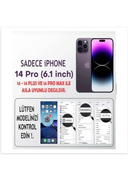 Apple iPhone 14 Pro Uyumlu Kılıf Yumuşak Silikon Içi Kadife Lansman Kapak .