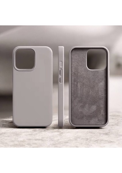 Apple iPhone 14 Pro Uyumlu Kılıf Yumuşak Silikon Içi Kadife Lansman Kapak .