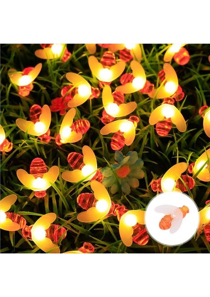 30 Arı LED 4 Metre Solar Aydınlatma Gün Işığı Bahçe Balkon Ağaç Saksı Dekoratif Aydınlatma