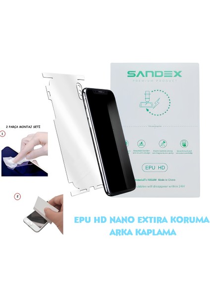 Tecno Pop 5 Lite Nano Full Arka Kaplama Esnek Ultra Ince - Sandex - Epu Hd