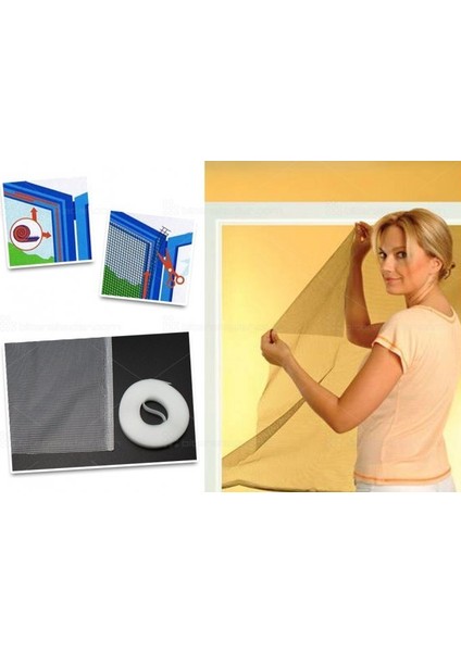 Pencere Sinekliği Kapı Cam Tül Pencere Sineklik 75X125CM