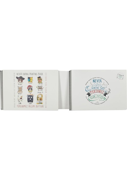 Çocuk Funny Mat Tükenmez Resim Defteri 1 Ressam Kediler &tükenmez Resim Defteri 2, 25X35CM