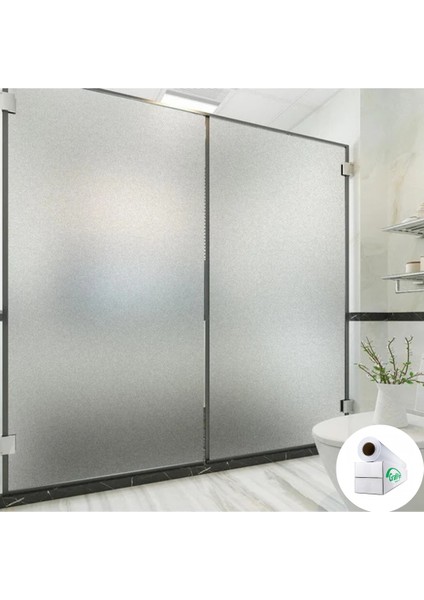 122 cm x 2 Metre Gri,gümüş Frosted Cam Kumlama, Ofis, Duşakabin ve Balkon Camı Buzlu Kaplama Folyosu