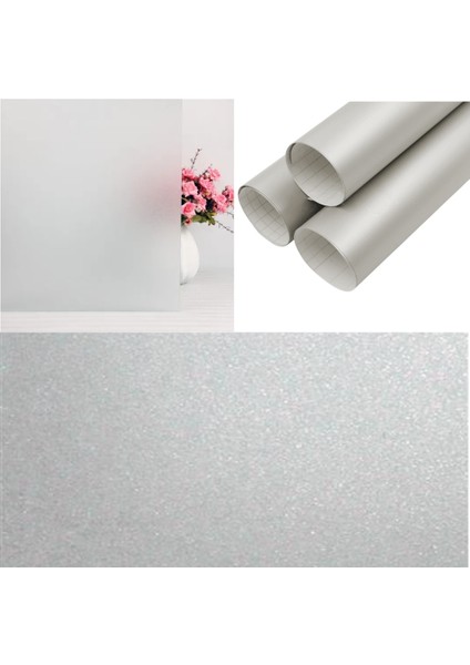 122 cm x 2 Metre Gri,gümüş Frosted Cam Kumlama, Ofis, Duşakabin ve Balkon Camı Buzlu Kaplama Folyosu