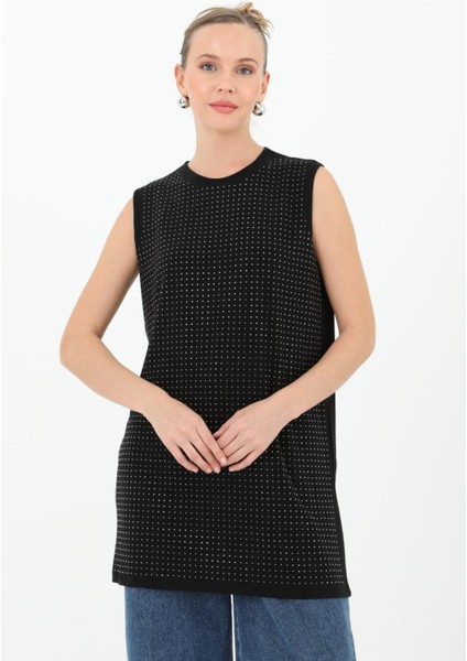 10525 Kadın Taşlı Içlik Tunik