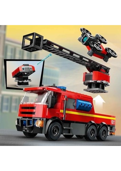 City Itfaiye Kamyonlu Itfaiye Merkezi 60414 - 6 Yaş ve Üstü Kız ve Erkek Çocukları Için 5 Mini Figür ve 1 Köpek Figürü Içeren Yaratıcı Oyun Seti, Çocuklar Için Doğum Günü Hediyesi (843 Parça) fiyatları