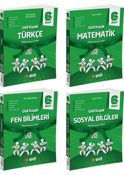 2025 6. Sınıf Değerlendirme Föyleri Dörtlü Set Gizli Kuşak Serisi