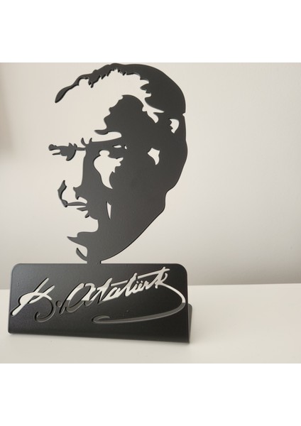 Metal Masaüstü Atatürk Büstü | 18 x 27 cm | Siyah & Gold Renk Seçenekli modelleri