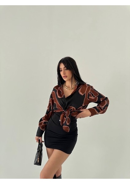 Desenli Saten Gömlek modelleri