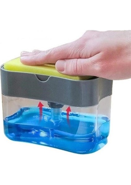 Pratik Tek Elle Kullanım Sabunluk Sünger Tutucu - 380ML Kapasiteli Mutfak Organizer