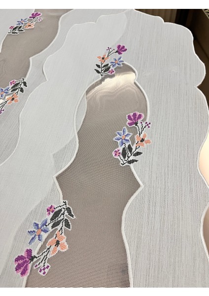 Krem Renk, Keten, Tül Detaylı,kanaviçe Işleme,salon Takımı, Runner Seti modelleri
