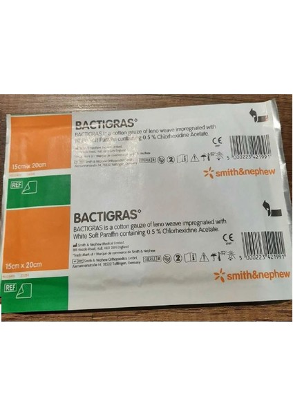 Bactigras Parafinli Antiseptik Tül Sargı Yara Bakım Örtüsü 15 cm x 20 cm 1 Adet