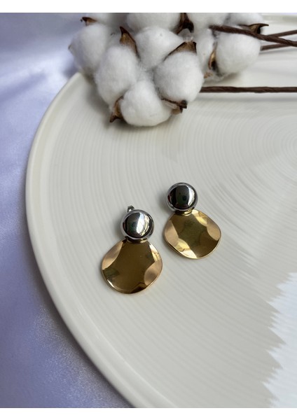 Gold Gümüş Detaylı Küpe fiyatları