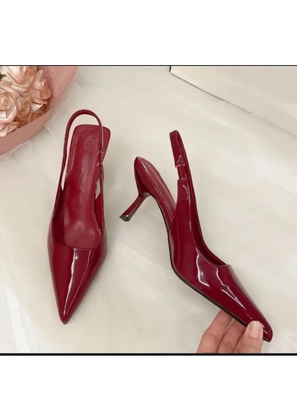 Nancy Ithal Bordo Rugan Stiletto