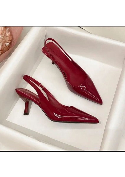 Nancy Ithal Bordo Rugan Stiletto fiyatları