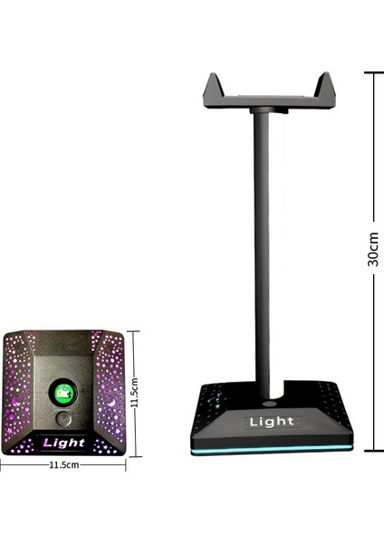 Rgb Gaming Kulaklık Standı LED Aydınlatma USB Type-C Giriş 10 Renk Efekt Şık Çok Fonksiyonlu Tasarım fiyatları